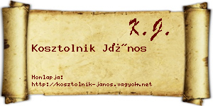 Kosztolnik János névjegykártya
